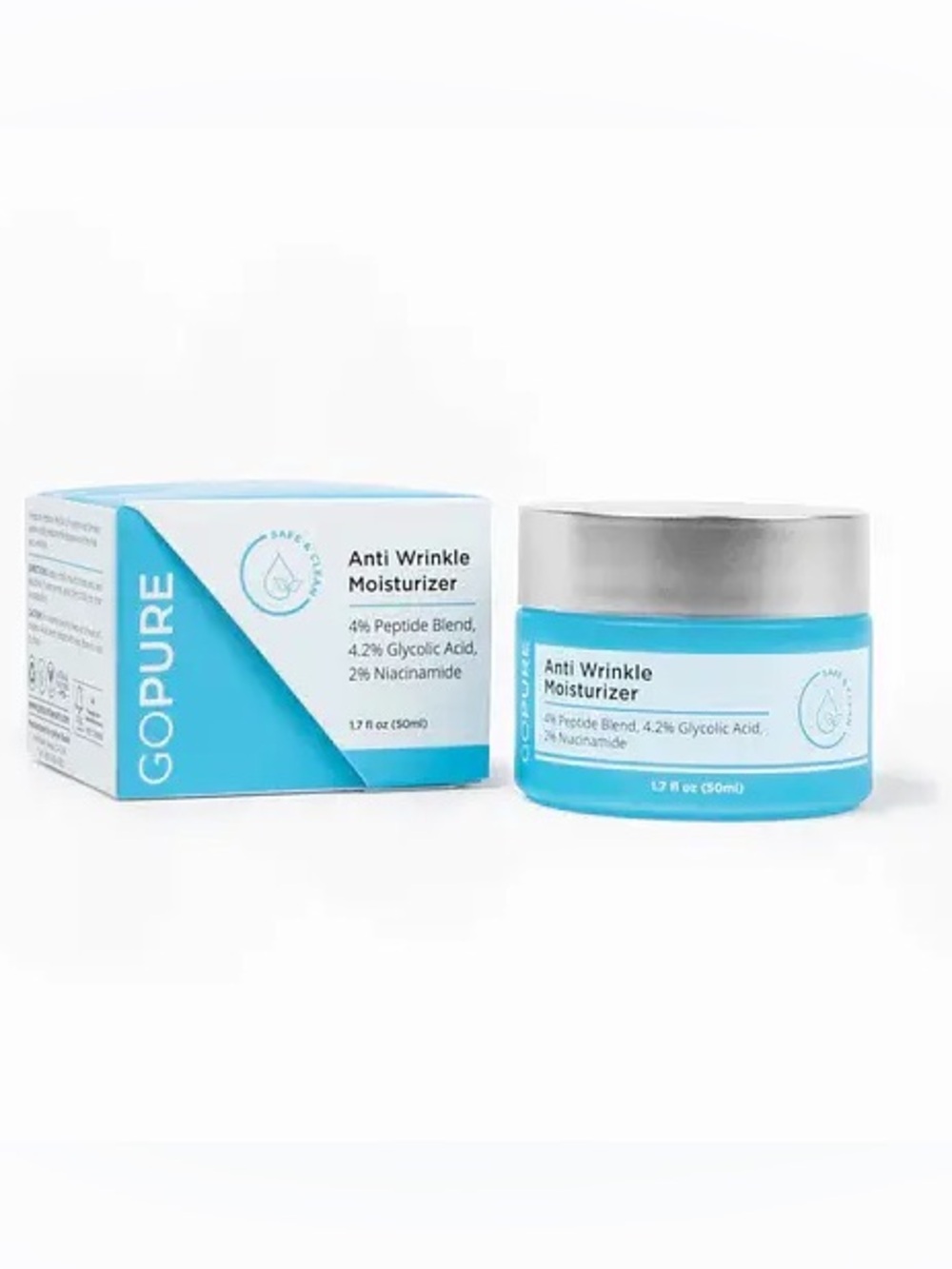 goPure Anti Wrinkle Hyaluronic Acid Hydrating Facial Moisturizer 1.7oz NIB